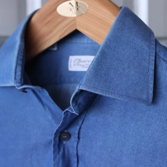 Charvet | Shirts | Charvet Blue Denim Button Down Shirt | Poshmark